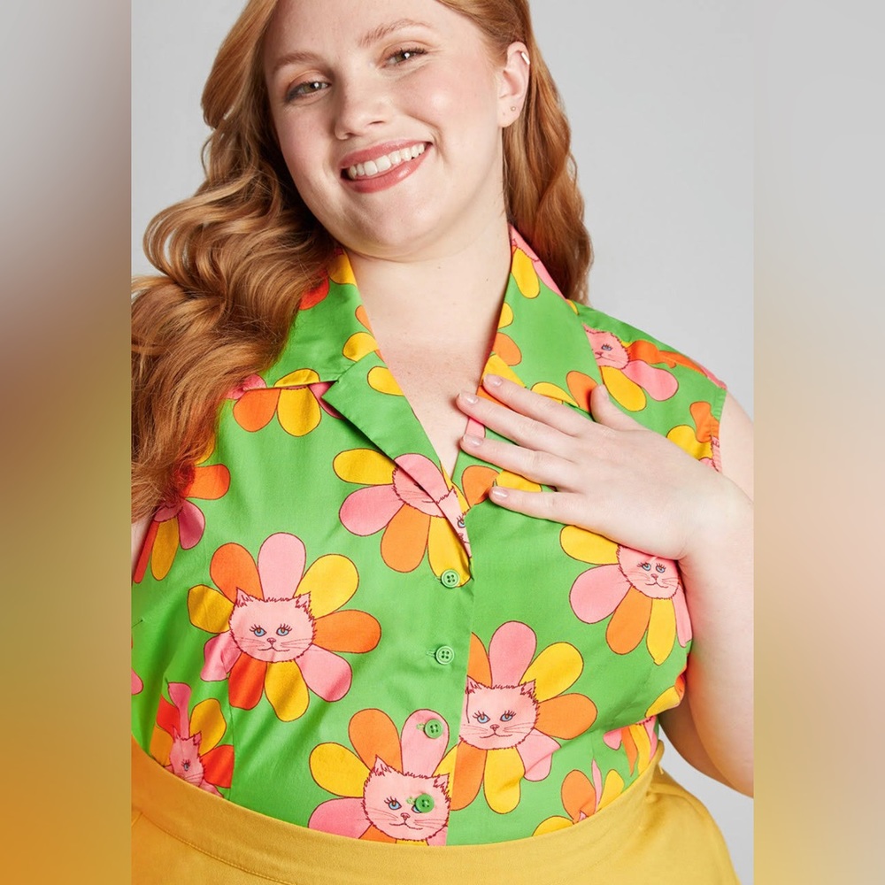NWT ModCloth x Marisol Muro Showing Up Chic Sleeveless Top